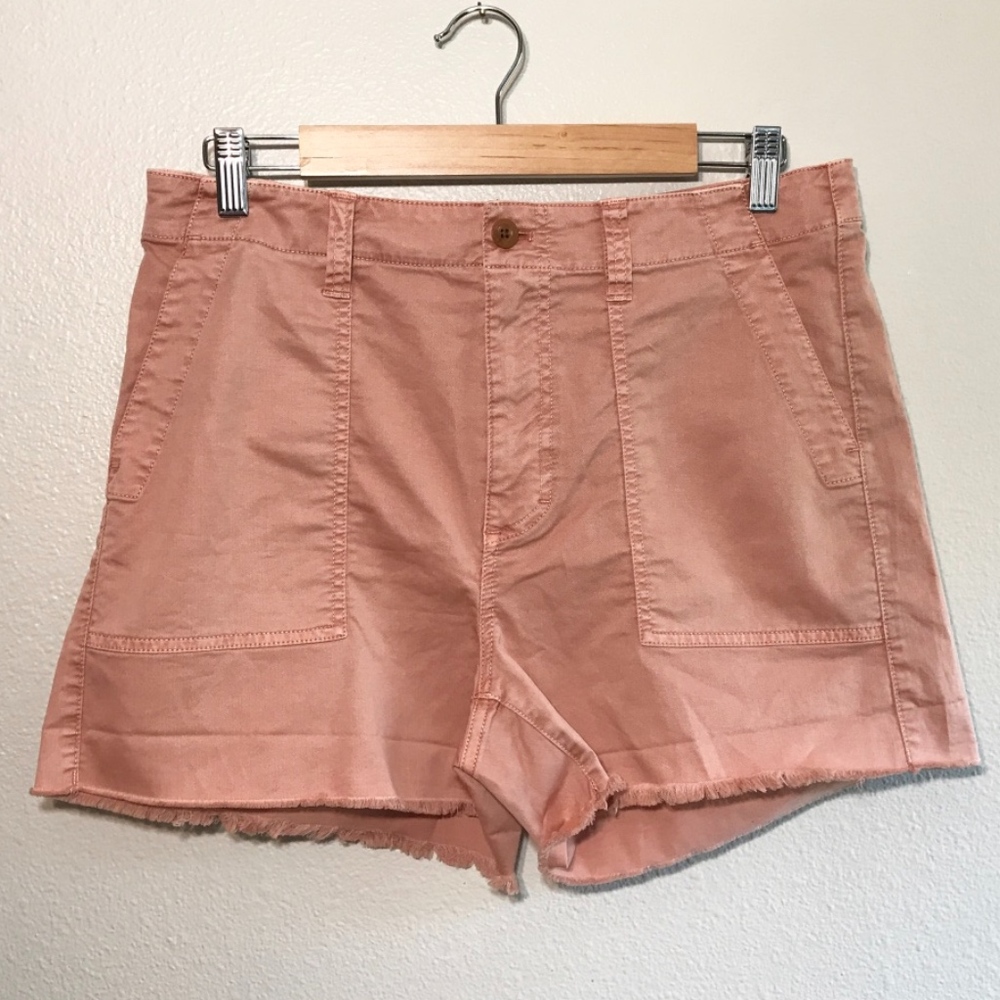 Madewell High Waist Frayed Hem Shorts